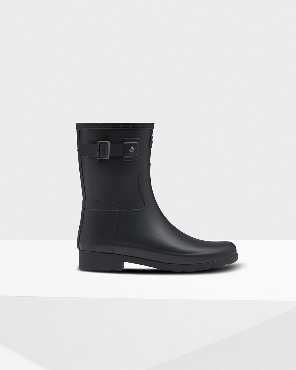 Botas de Lluvia Cortas Hunter Mujer - Refined Slim Fit - Azul Marino - JYSWBKN-63